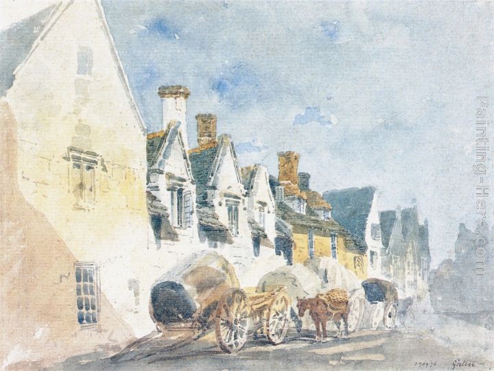 Street in Weymouth, Dorset painting - Thomas Girtin Street in Weymouth, Dorset art painting